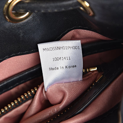 MCM Visetos Mini Heritage Drawstring Bucket Bag Chalk Pink 8 of 14
