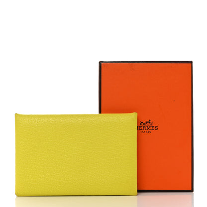 Hermes Chevre Mysore Calvi Card Case Lime 8 of 8