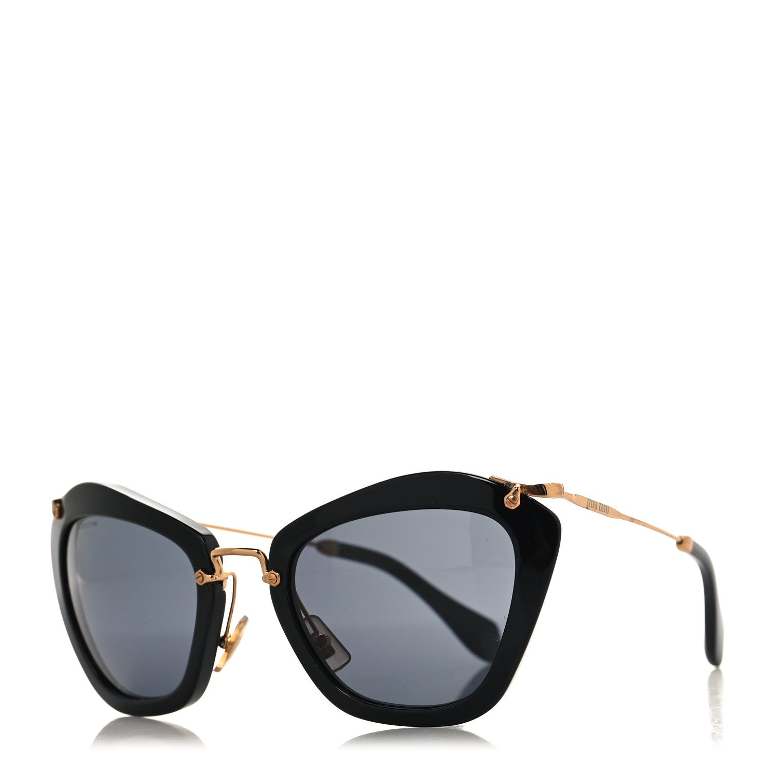 Miu Miu Acetate Metal Cat Eye Sunglasses SMU10N Black 1 of 7