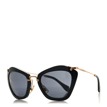 Miu Miu Acetate Metal Cat Eye Sunglasses SMU10N Black 1 of 7