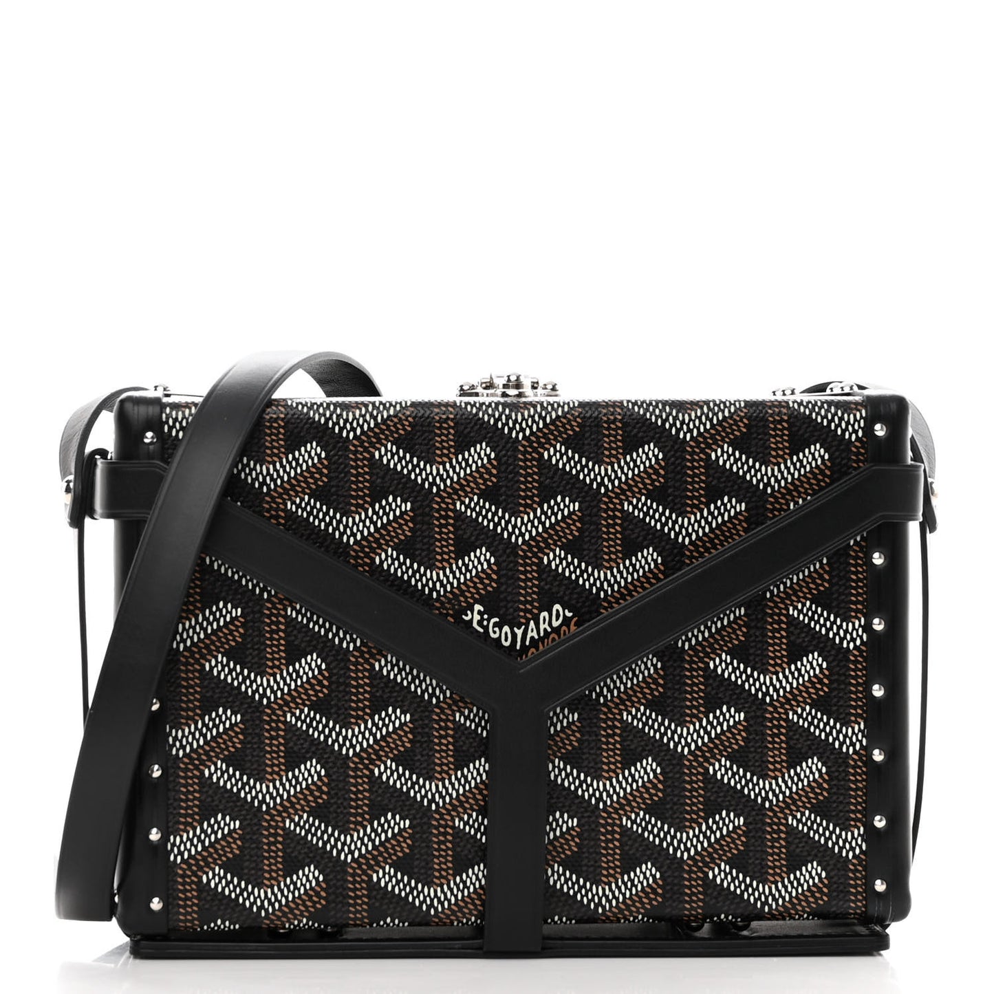 Goyardine Minaudiere Trunk Bag Black