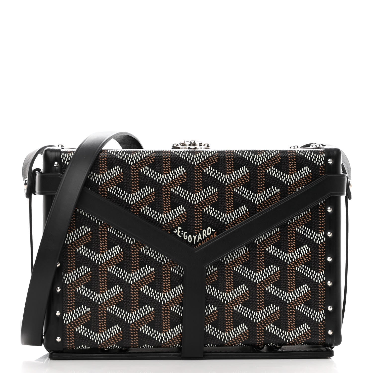 Goyard Goyardine Minaudiere Trunk Bag Black 1 of 12