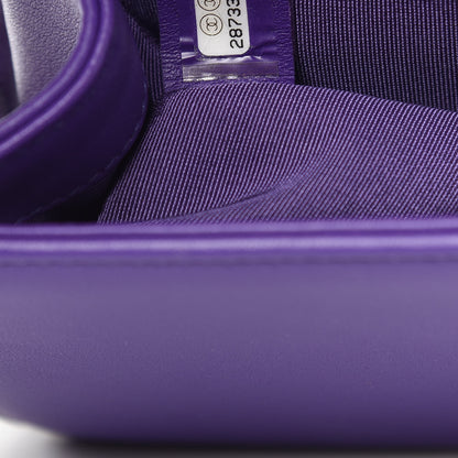 Chanel Calfskin Quilted Small Boy Flap Purple 8 of 12