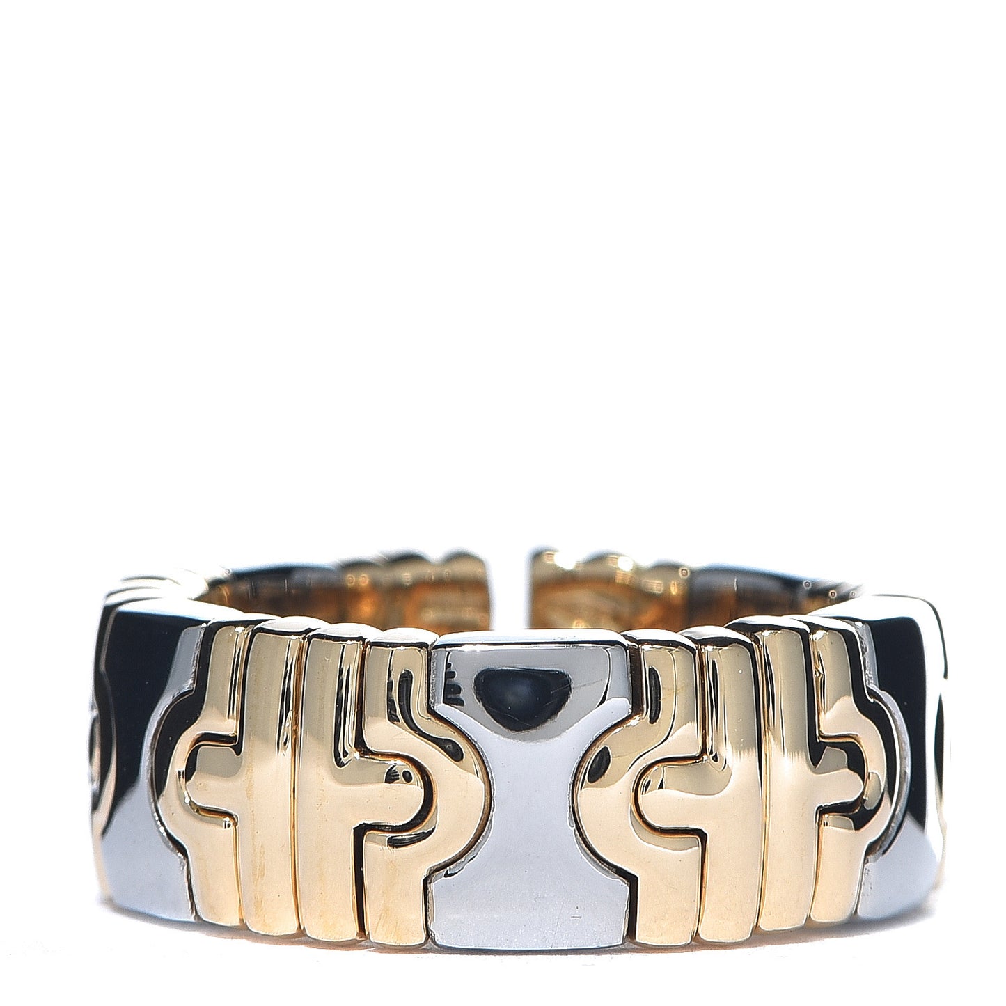 Stainless Steel 18K Yellow Gold Parentesi Band Ring 54 6.75
