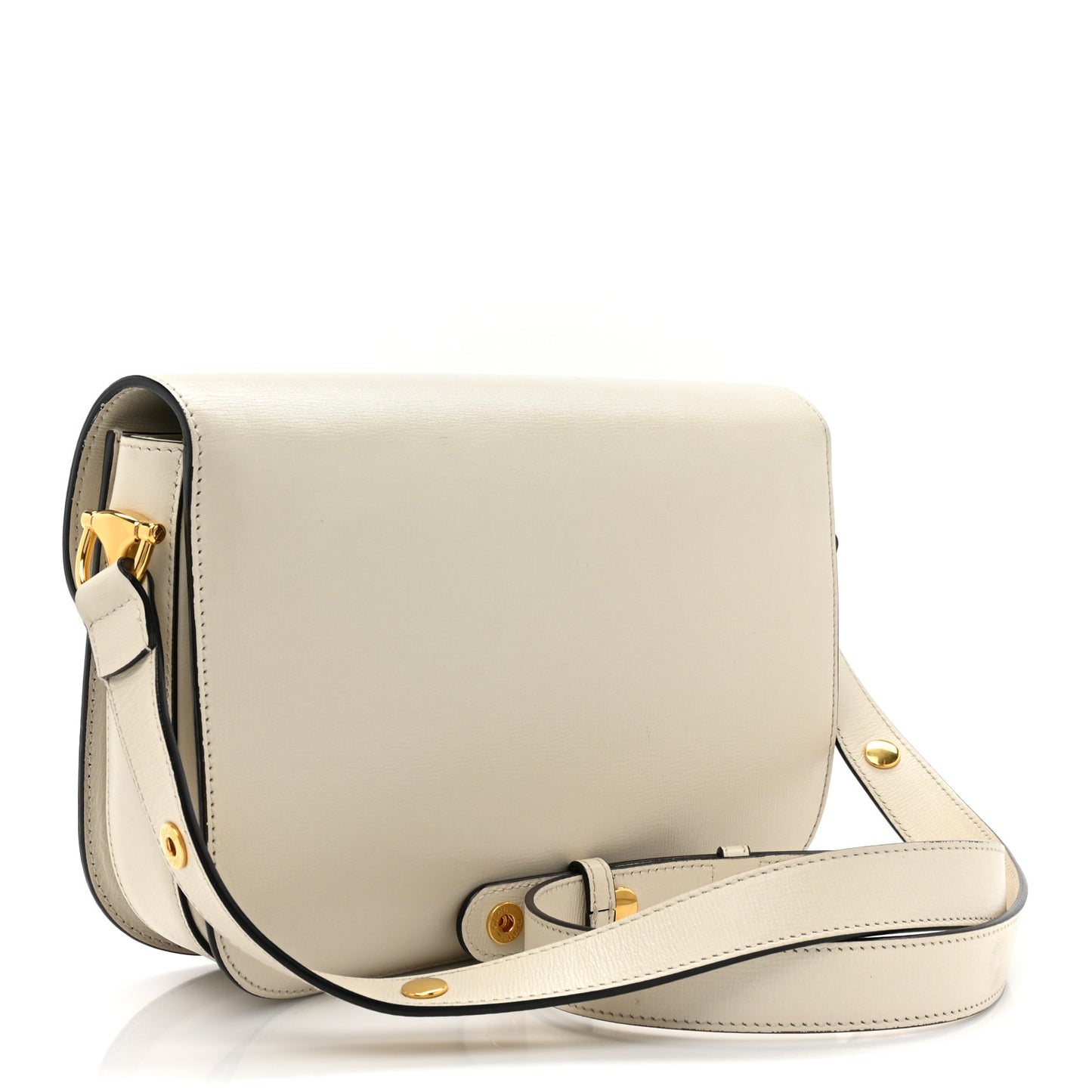Azalea Calfskin Horsebit 1955 Shoulder Bag Mystic White