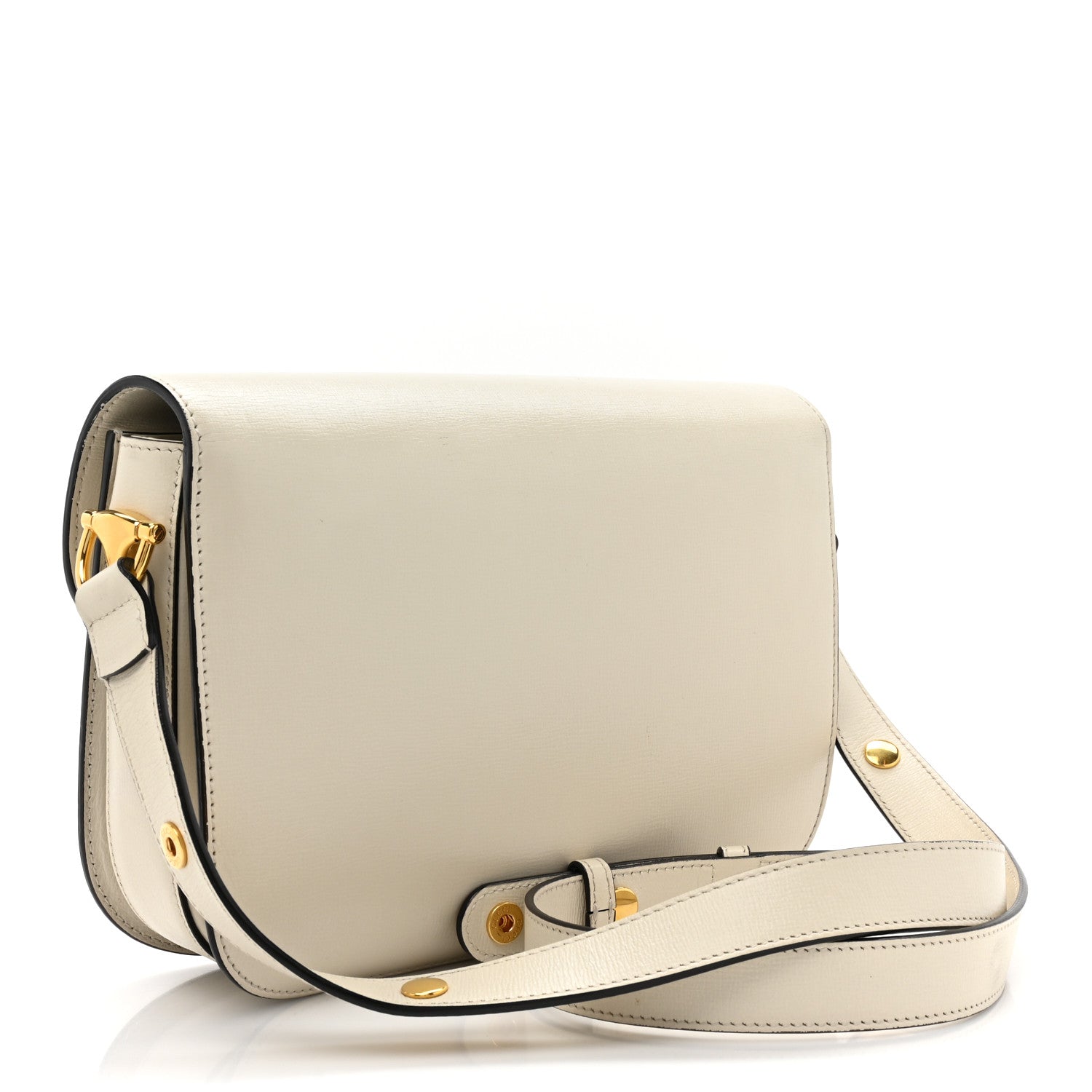 Gucci Azalea Calfskin Horsebit 1955 Shoulder Bag Mystic White 3 of 16