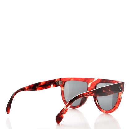 Celine Acetate Aviator Sunglasses CL 40001 Striped Red Havana 4 of 7