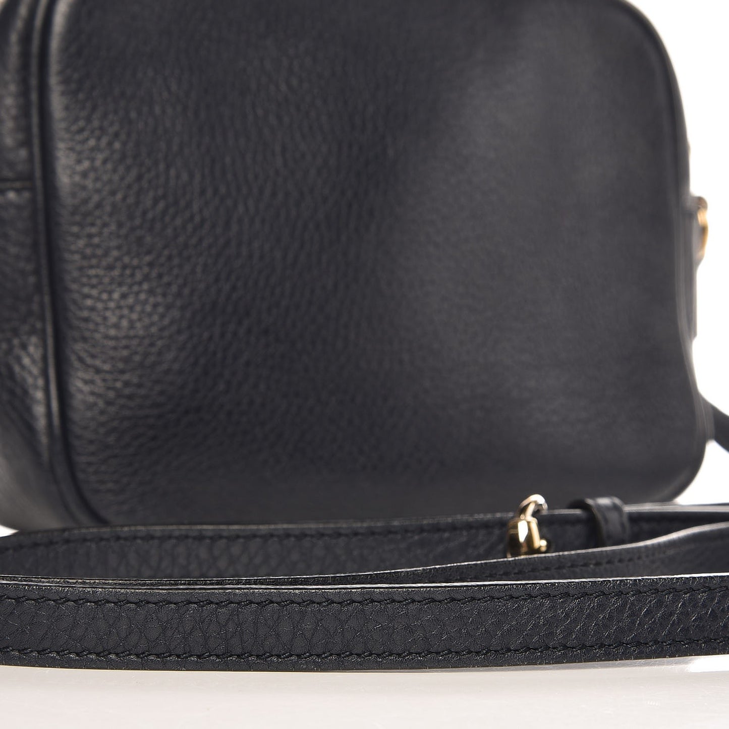 Pebbled Calfskin Small Soho Disco Bag Blue