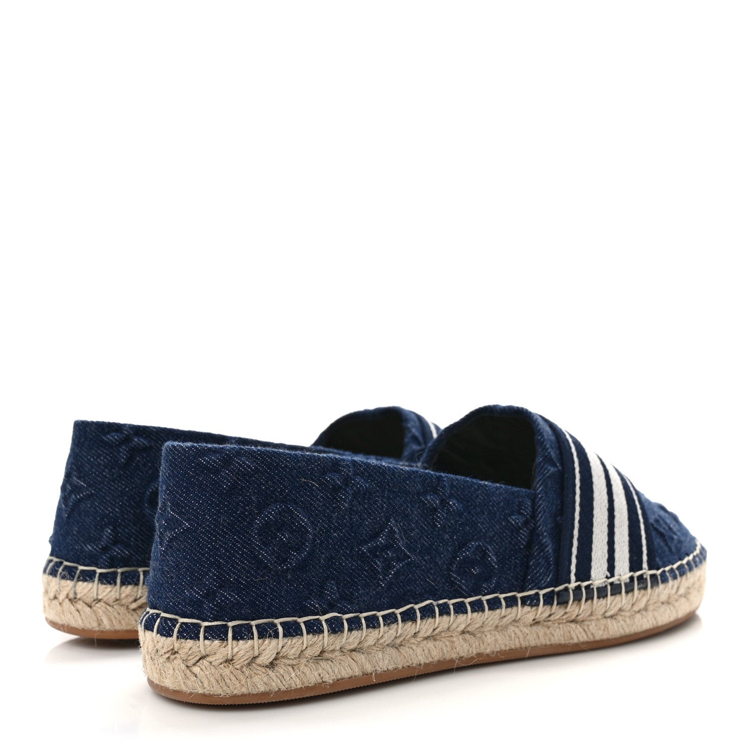 Louis Vuitton Denim Starboard Espadrille Flats 39.5 Blue 4 of 9