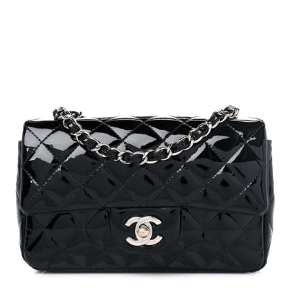 Chanel Patent Calfskin Quilted Mini Rectangular Flap Black 1 of 10