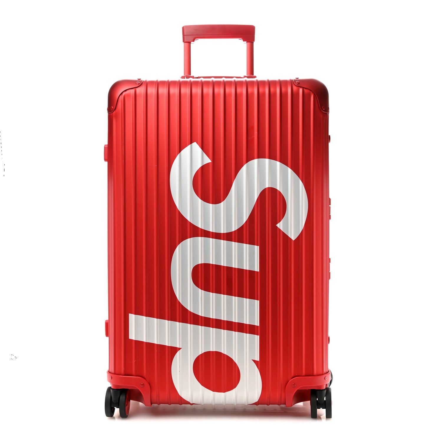 Rimowa X SUPREME Matte Polycarbonate Topas Multiwheel 82L Red 1 of 9