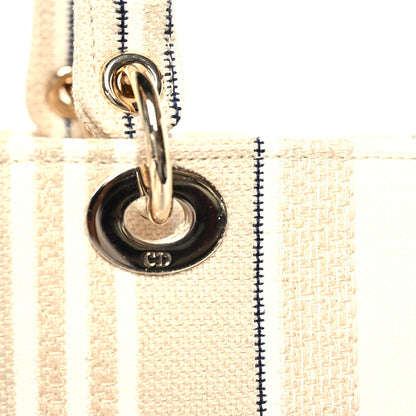 Christian Dior Canvas Embroidered Medium Stripes Lady D-Lite Beige 11 of 11