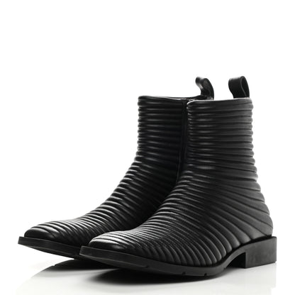 Balenciaga Calfskin Padded Quilted Ankle Boots 41 Black 3 of 8