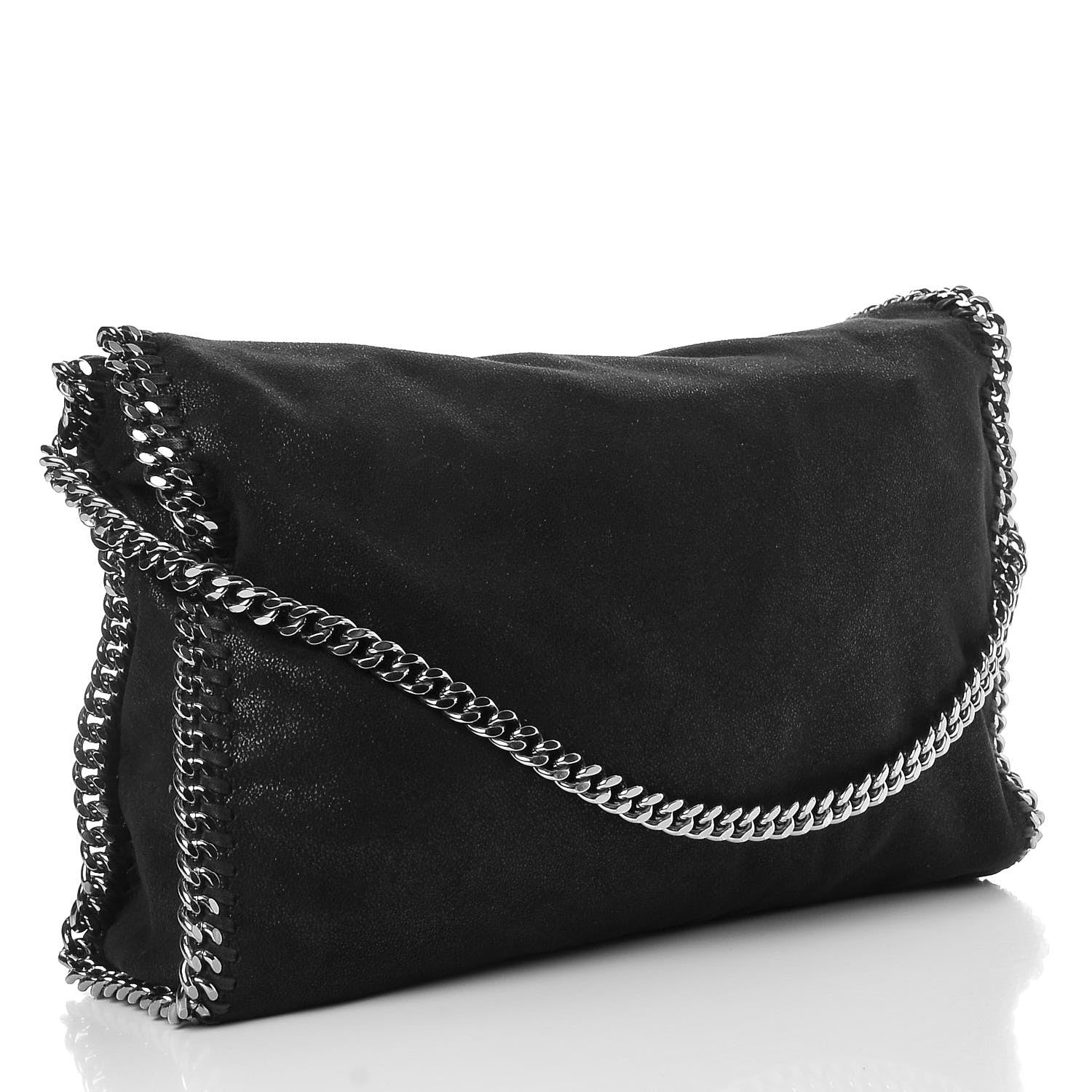 Stella McCartney Shaggy Deer Falabella Fold Over Tote Black 3 of 8