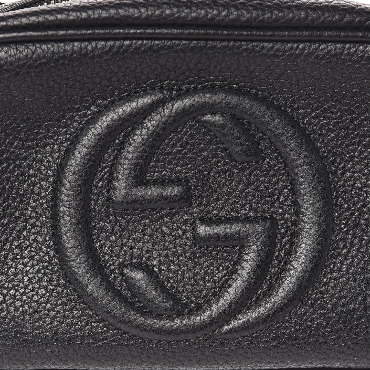 Pebbled Calfskin Mini Soho Disco Bag Black