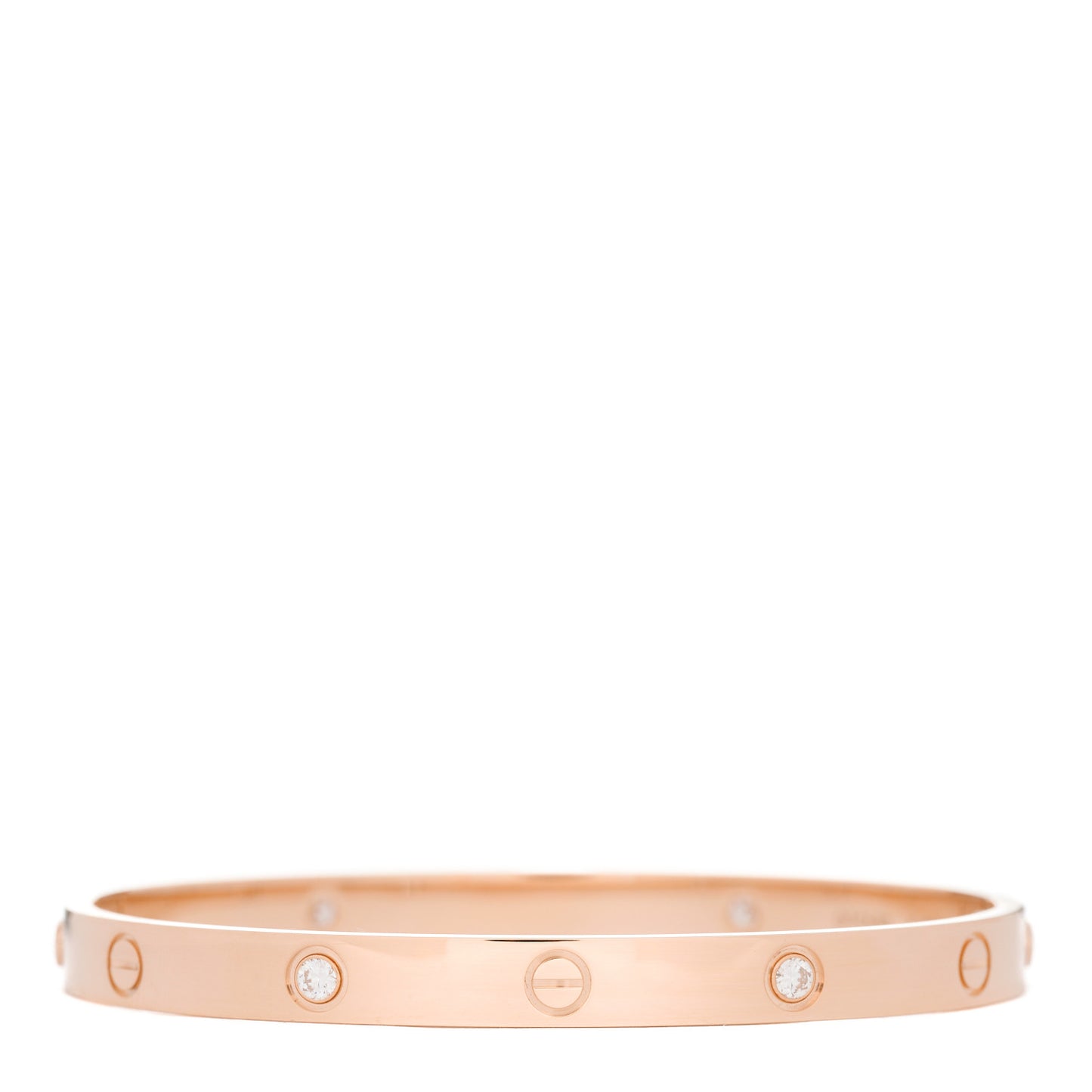 18K Pink Gold 4 Diamond LOVE Bracelet 19