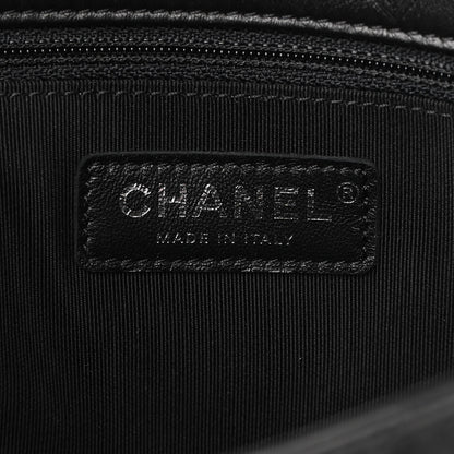 Chanel Crumpled Calfskin Medium Chain All Over Flap Black 6 of 10