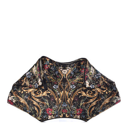 Alexander McQueen Silk Floral Print De Manta Clutch Black Multicolor 1 of 10