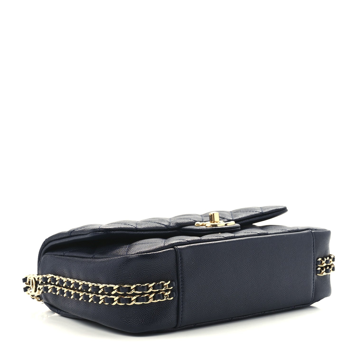 Chanel Caviar Quilted Small CC You Flap Dark Blue 4 of 13