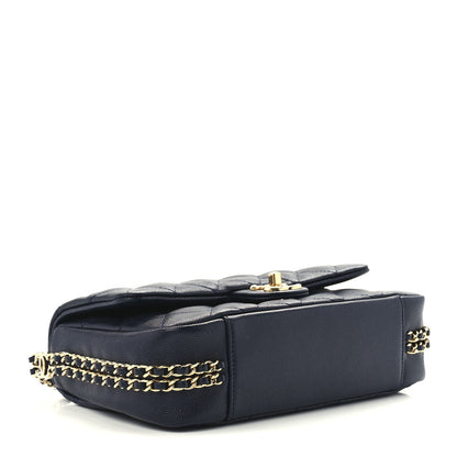 Chanel Caviar Quilted Small CC You Flap Dark Blue 4 of 13