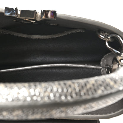 Louis Vuitton Lizard Mini Capucines Argento 5 of 10