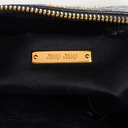 Miu Miu Vitello Lux Mini Bow Bag Nero Black 6 of 8