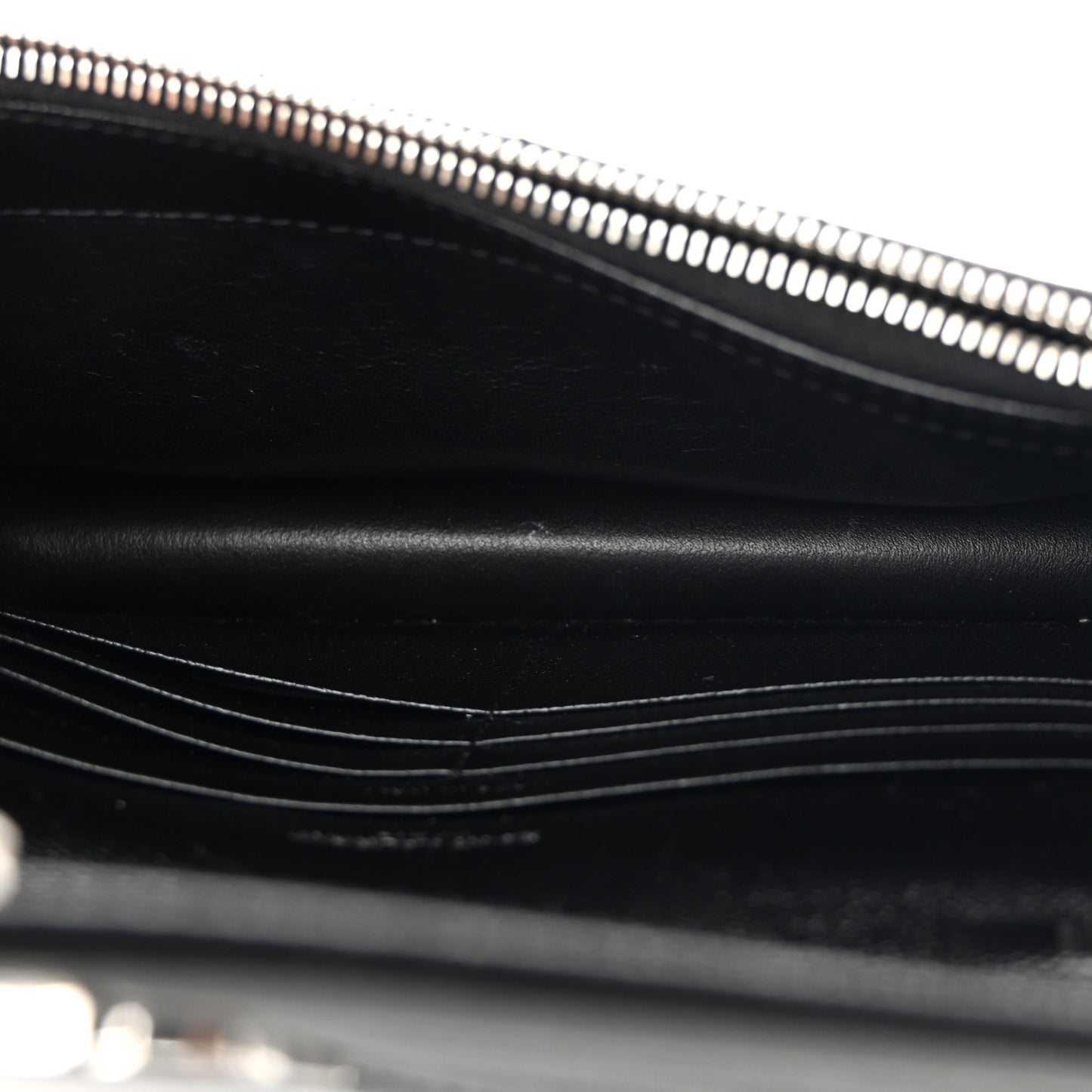 Grain De Poudre Matelasse Chevron Monogram Chain Wallet Black