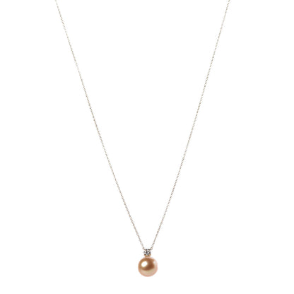 Tiffany 18K Yellow Gold Pearl Diamond South Sea Pearl Pendant Necklace 1 of 7