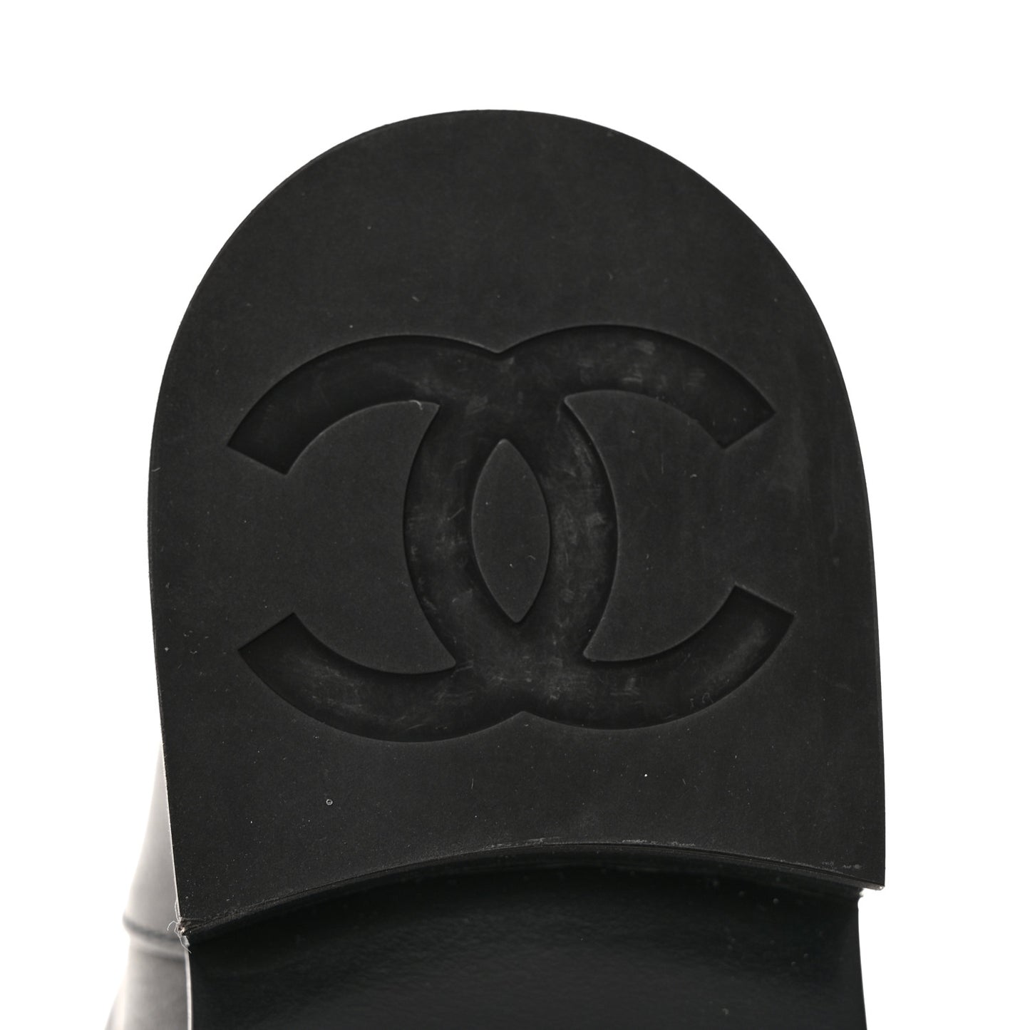 Calfskin Lace Up CC Combat Boots 37 Black