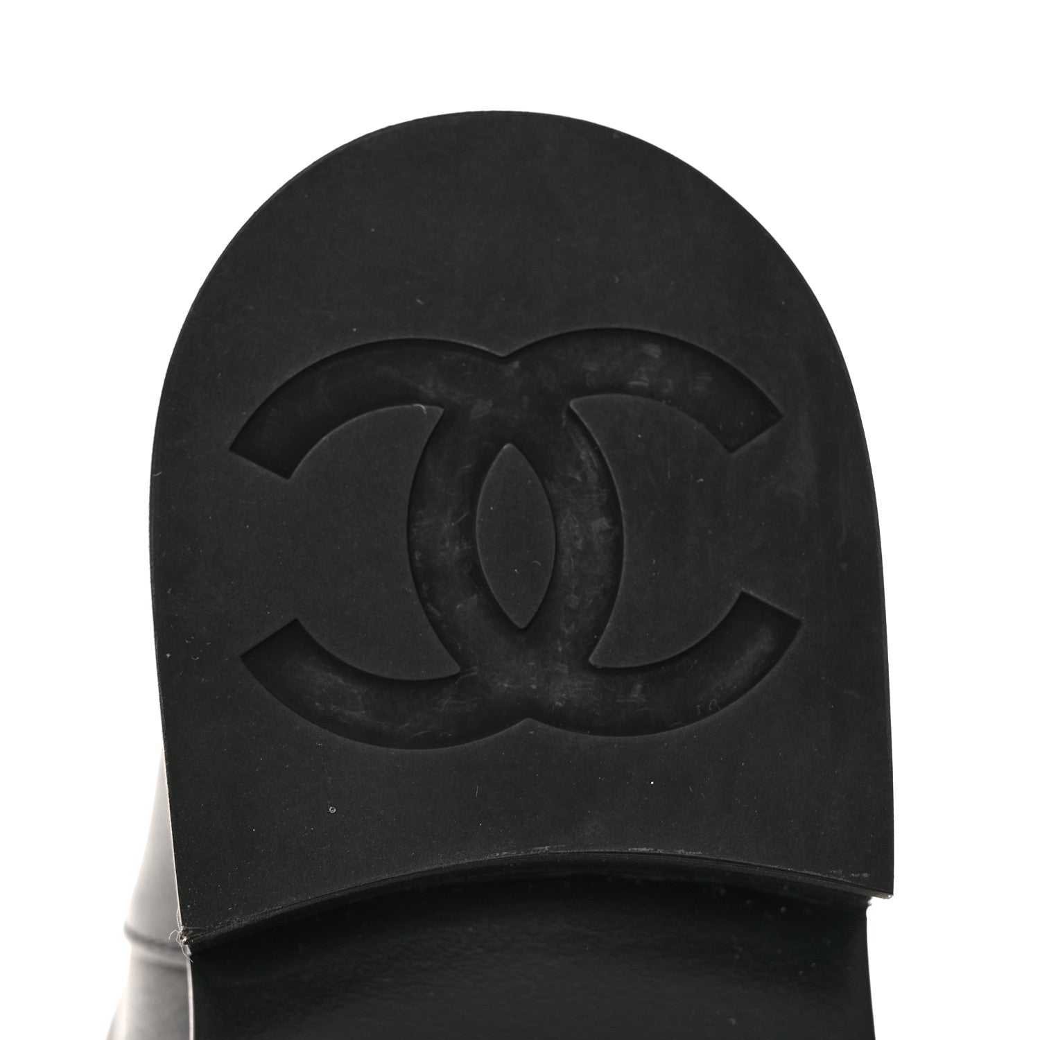 Chanel Calfskin Lace Up CC Combat Boots 37 Black 9 of 9