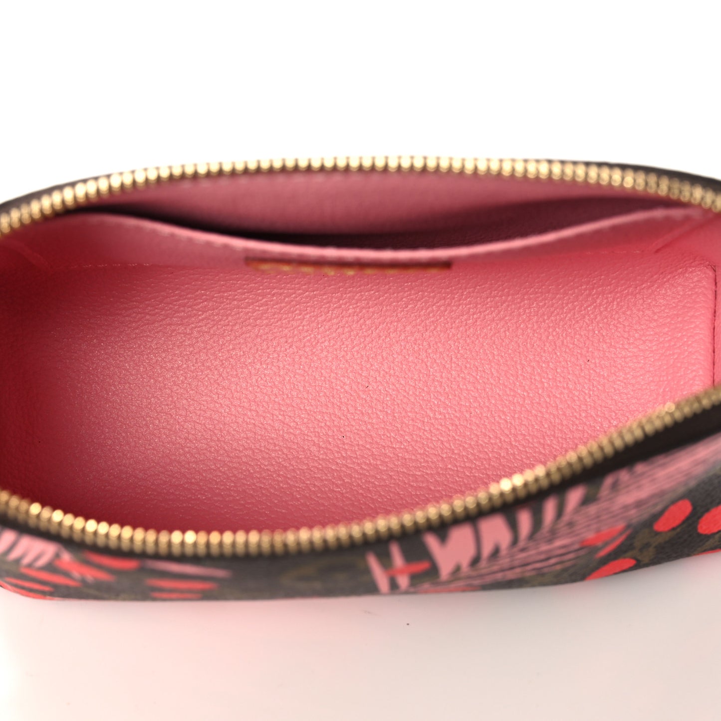 Monogram Jungle Dots Cosmetic Pouch Sugar Pink Poppy