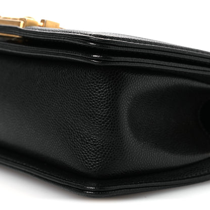 Chanel Caviar Chevron Quilted Small Boy Flap Black 10 of 15