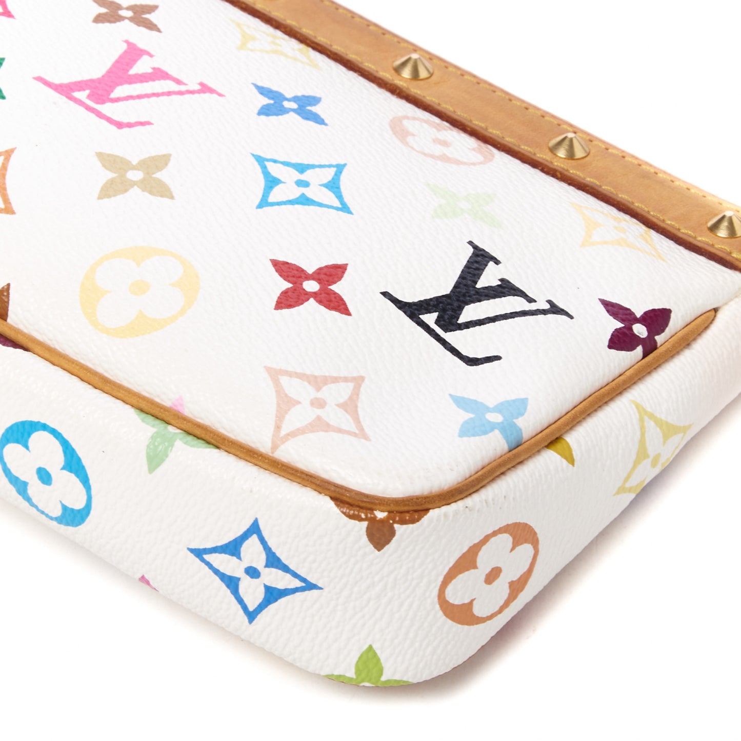 Monogram Multicolor Pochette Accessories White