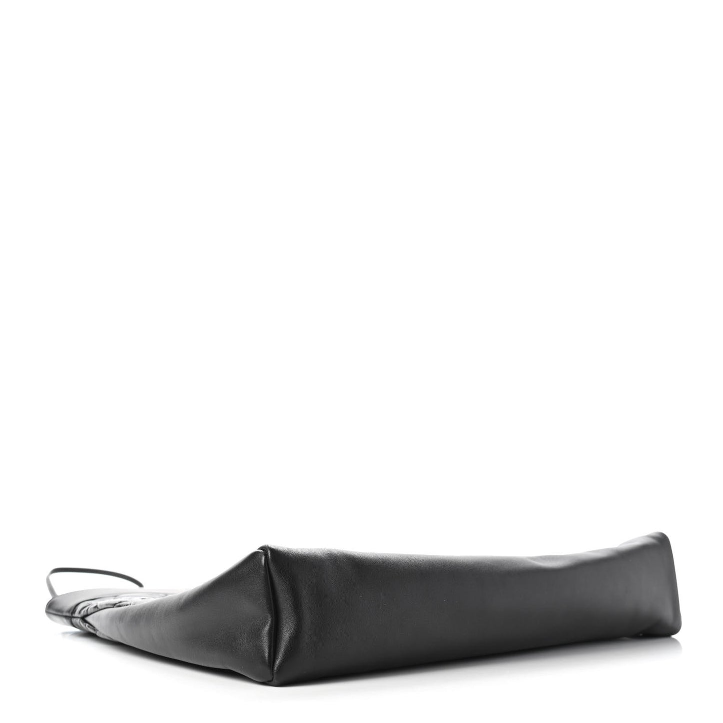 Shiny Aged Calfskin Quilted Large 31 Shopping Bag Black