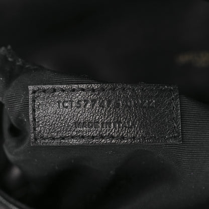 Saint Laurent Lambskin Quilted Medium Loulou Puffer Monogram Chain Satchel Black 8 of 12