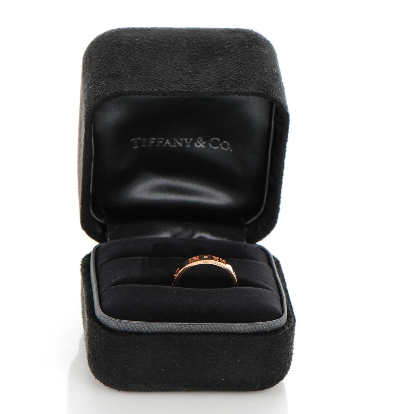 18K Rose Gold Diamond Atlas Pierced Ring 5.25