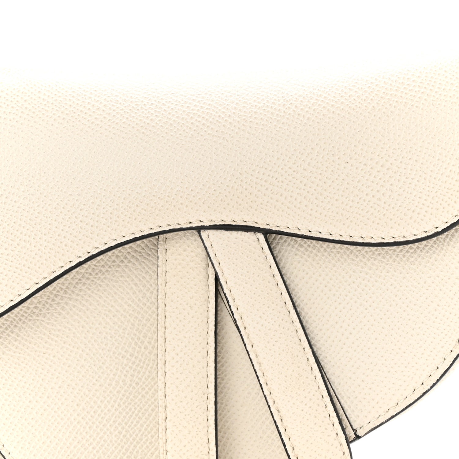 Christian Dior Grained Calfskin Mini Saddle Bag White 8 of 10