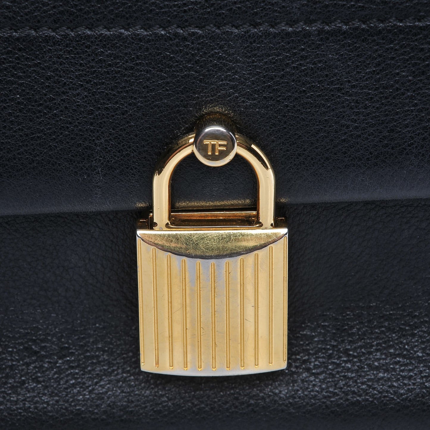 Calfskin Mini Leonica Padlock Satchel Bag Black