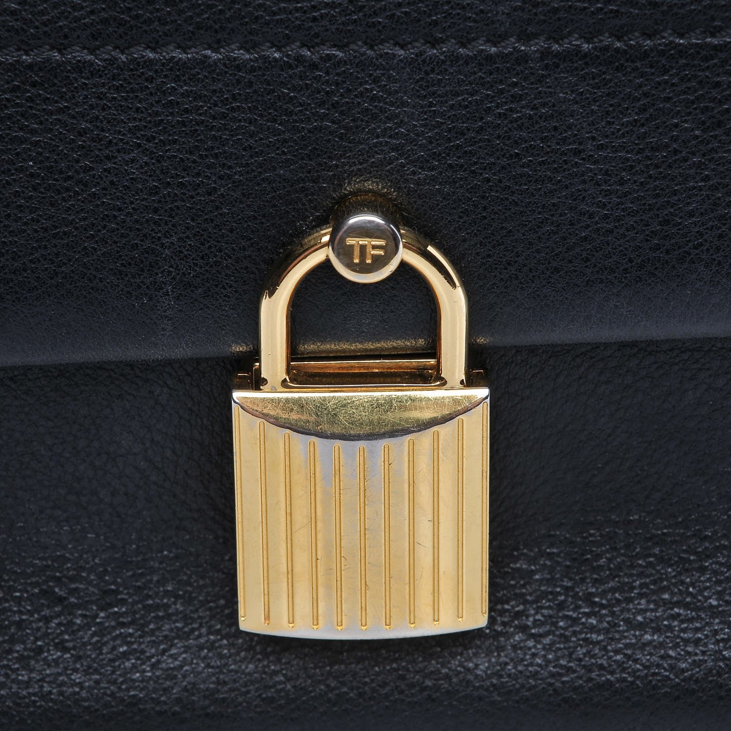 Tom Ford Calfskin Mini Leonica Padlock Satchel Bag Black 8 of 8