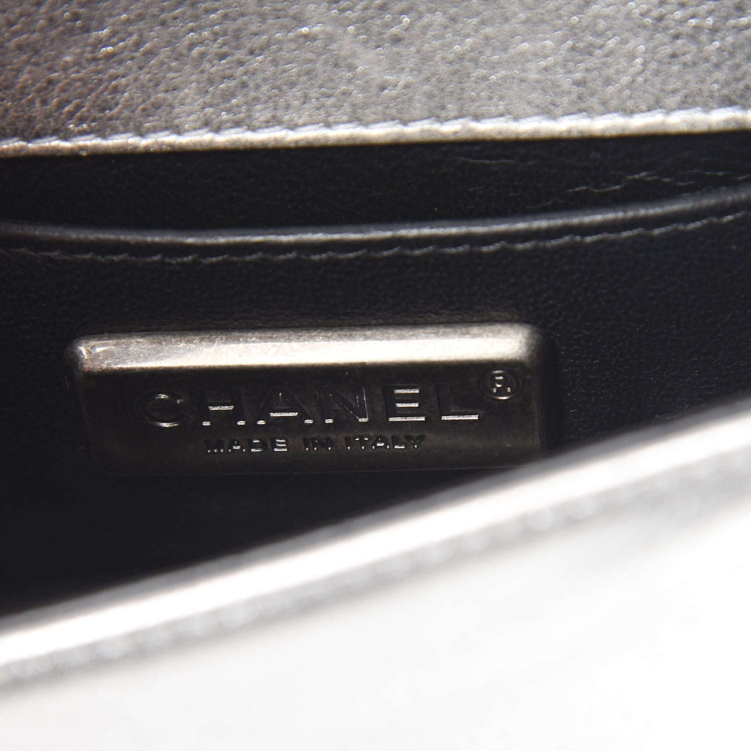 Chanel Metallic Galuchat Stingray Mini Boy Flap Silver 5 of 11