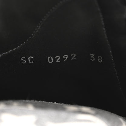 Louis Vuitton Calfskin Monogram Denim Laureate Platform Desert Boots 38 Grey 9 of 10