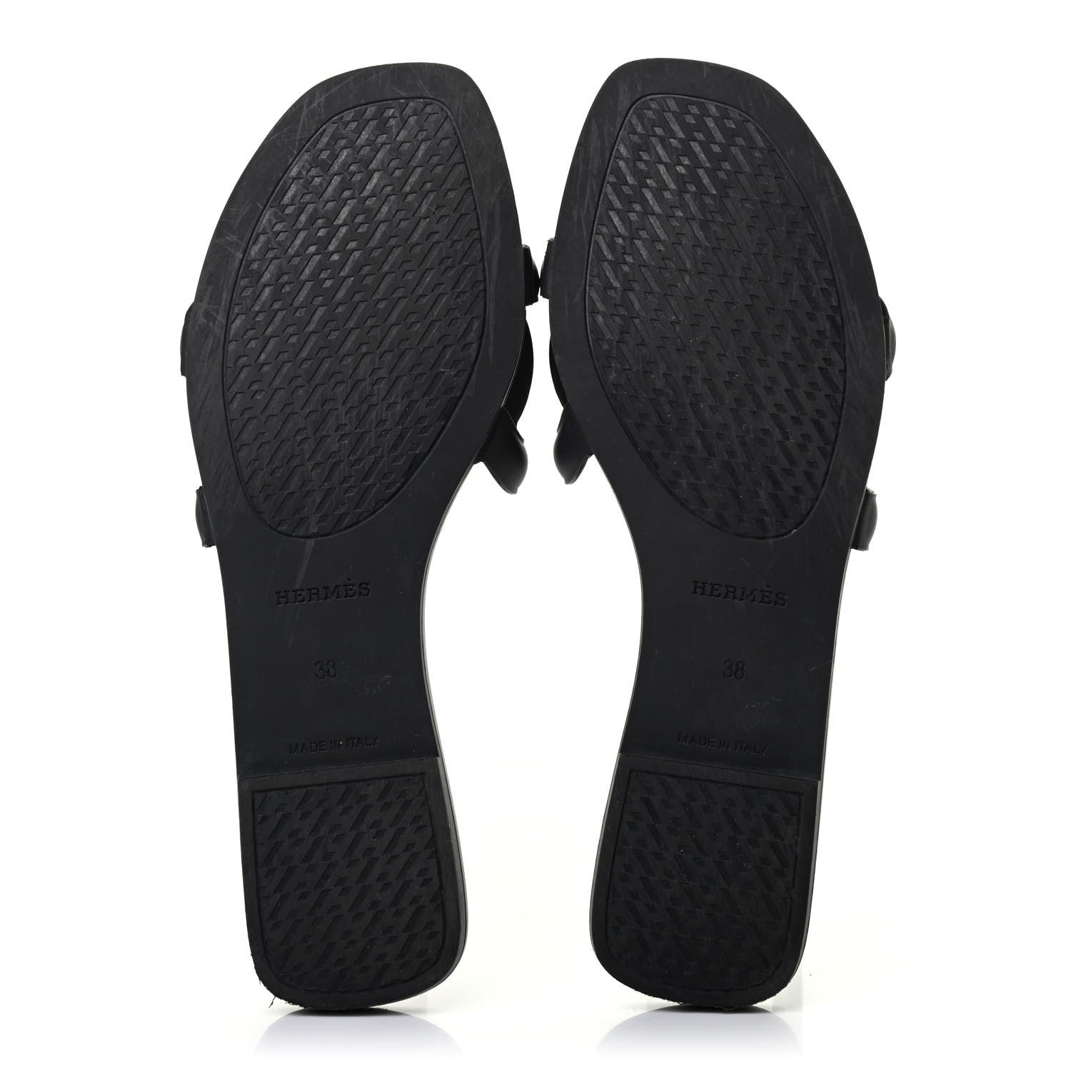 Hermes Rubber Aloha Sandals 38 Black 4 of 4