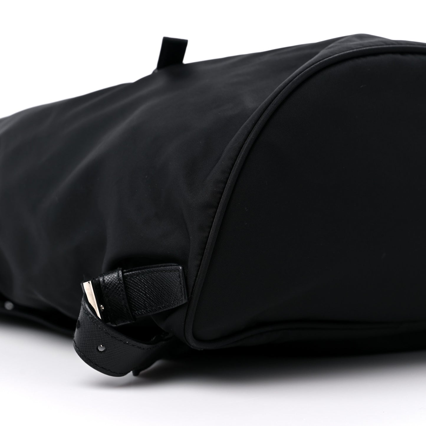 Nylon Tessuto Saffiano Zipper Backpack Black