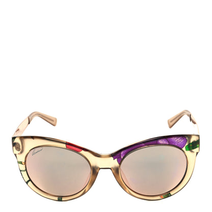 Gucci Acetate Floral Fabric Embedded Cat Eye Sunglasses GG 3740/S Beige 2 of 7