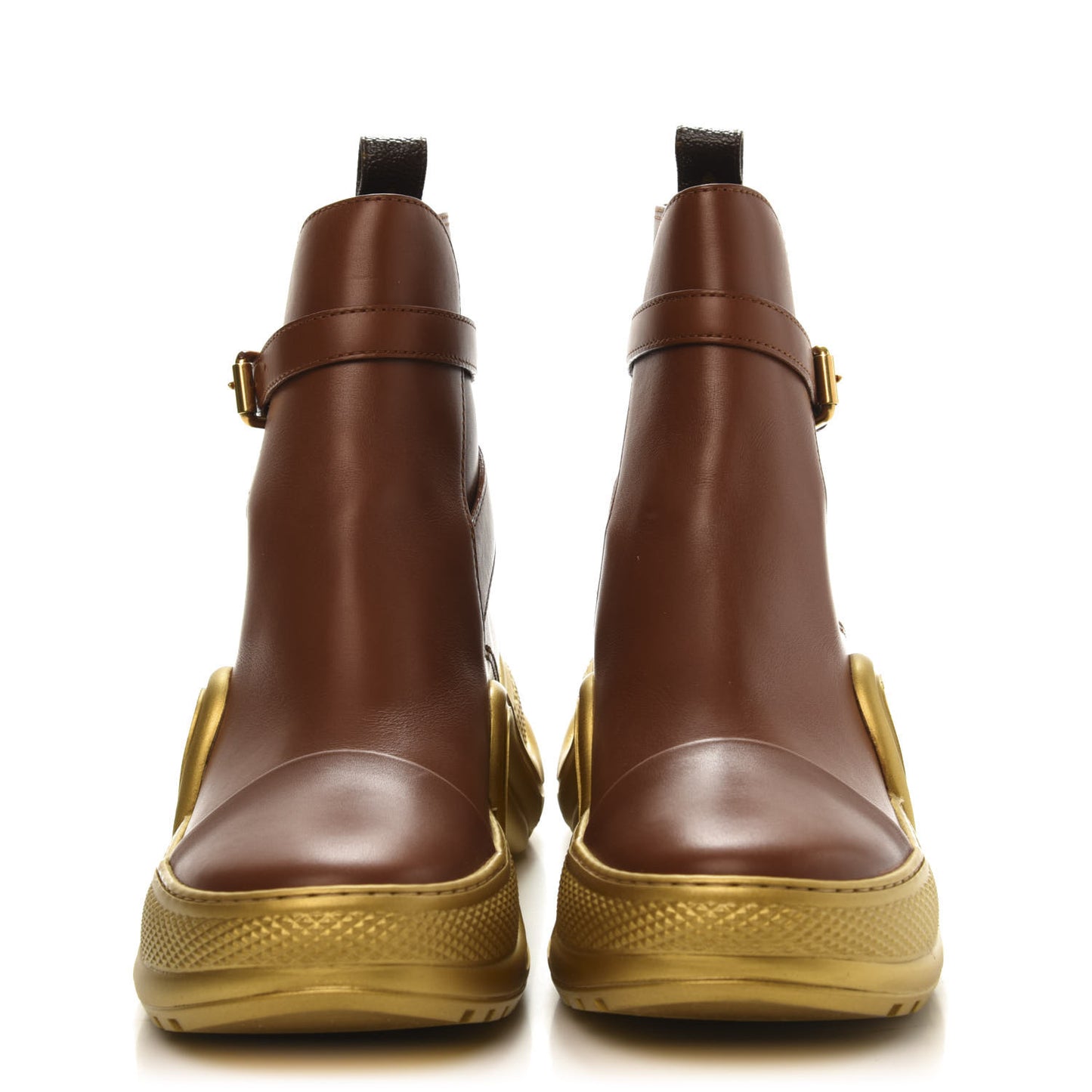 Calfskin LV Archlight Ankle Boots 37.5 Cognac Brown