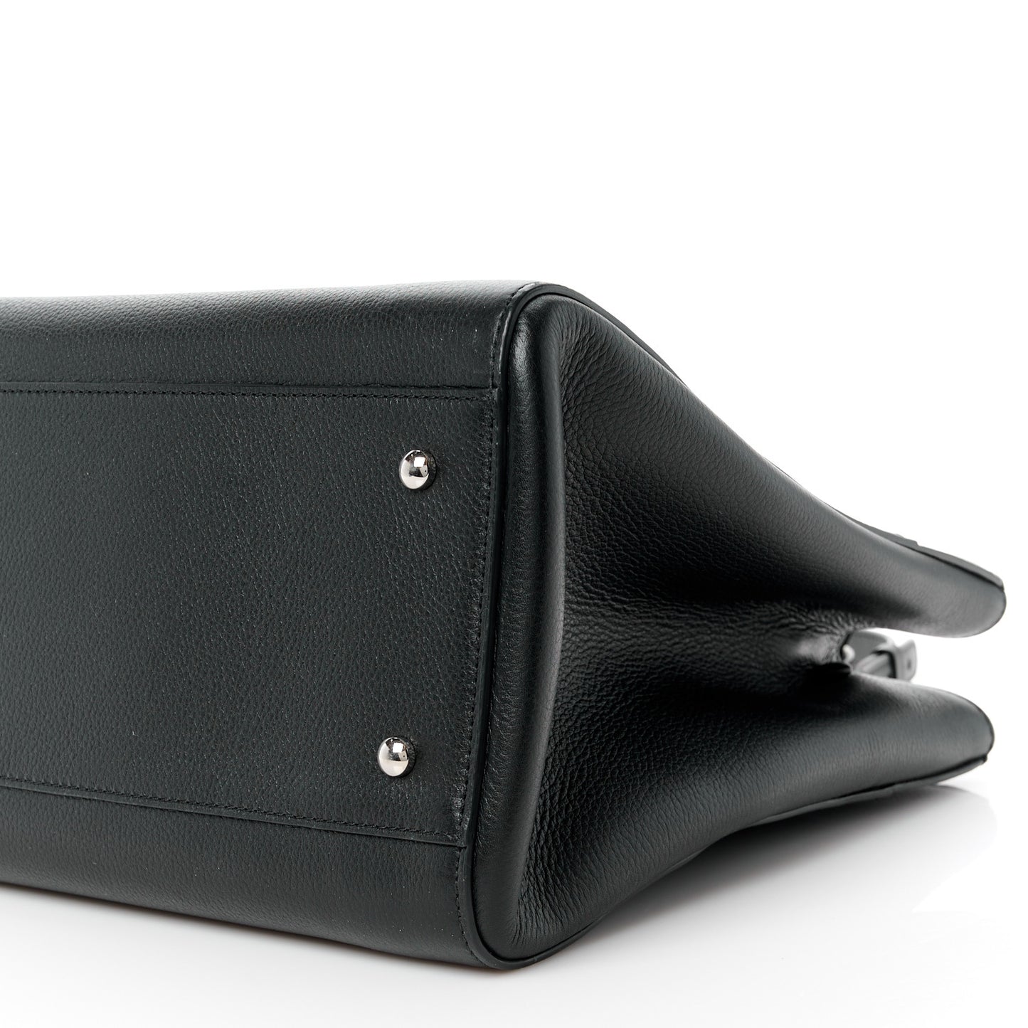 Grained Calfskin Medium Neo Executive Shopper Tote Black