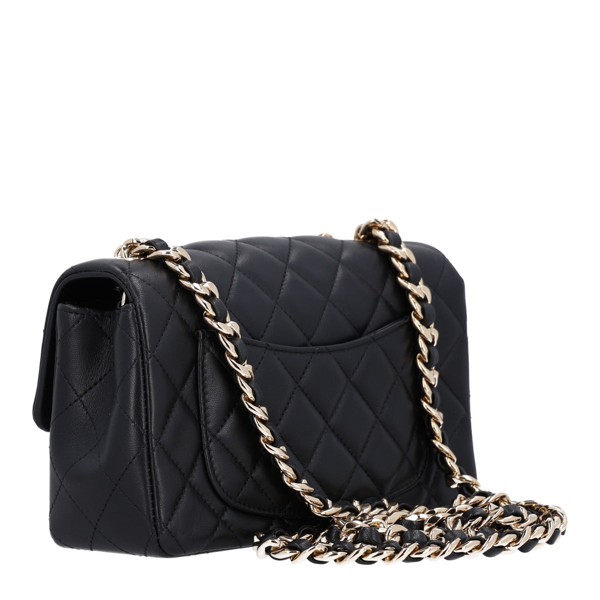 Chanel Lambskin Quilted Mini Coco Charms Rectangular Flap Black 3 of 10