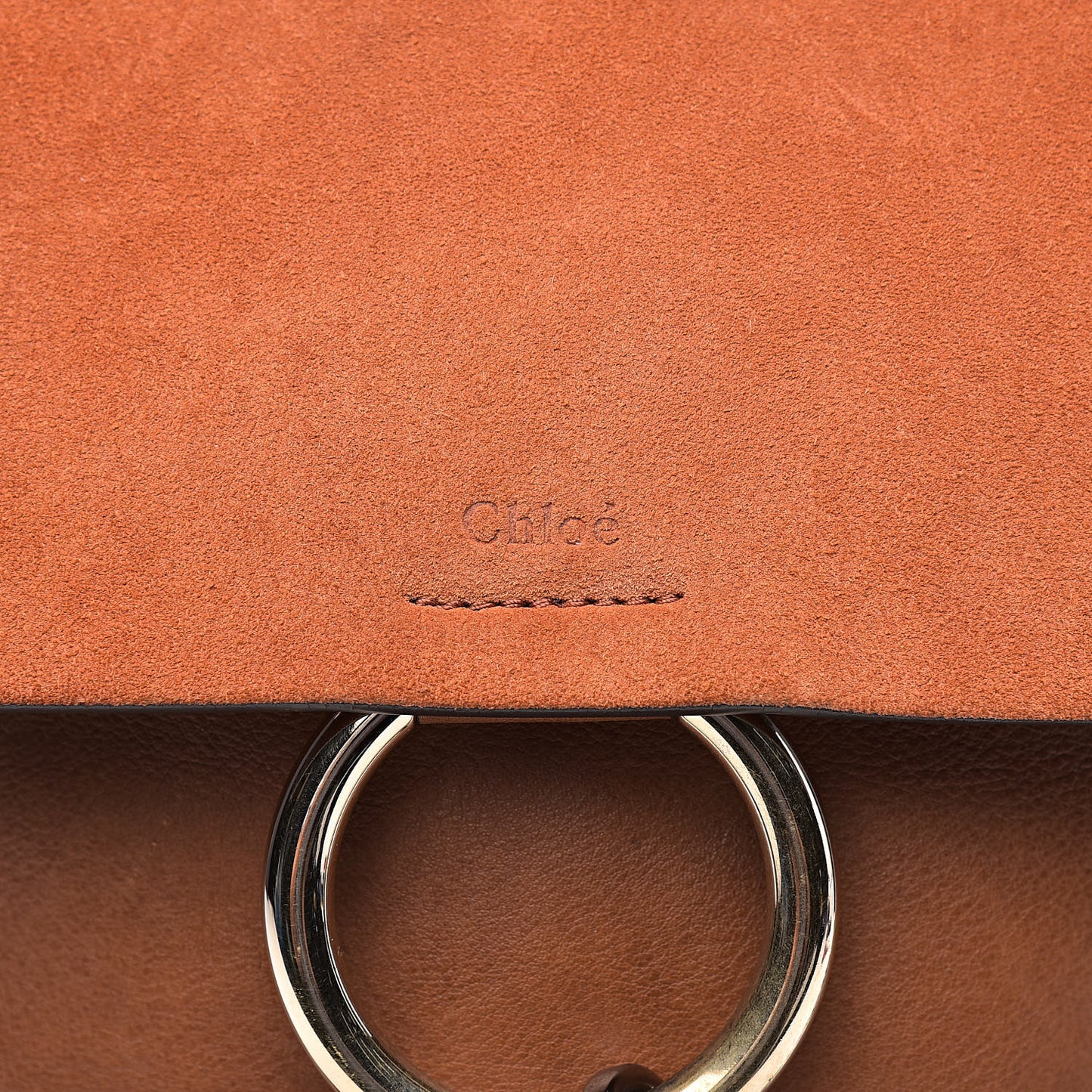 Suede Calfskin Medium Faye Backpack Tan