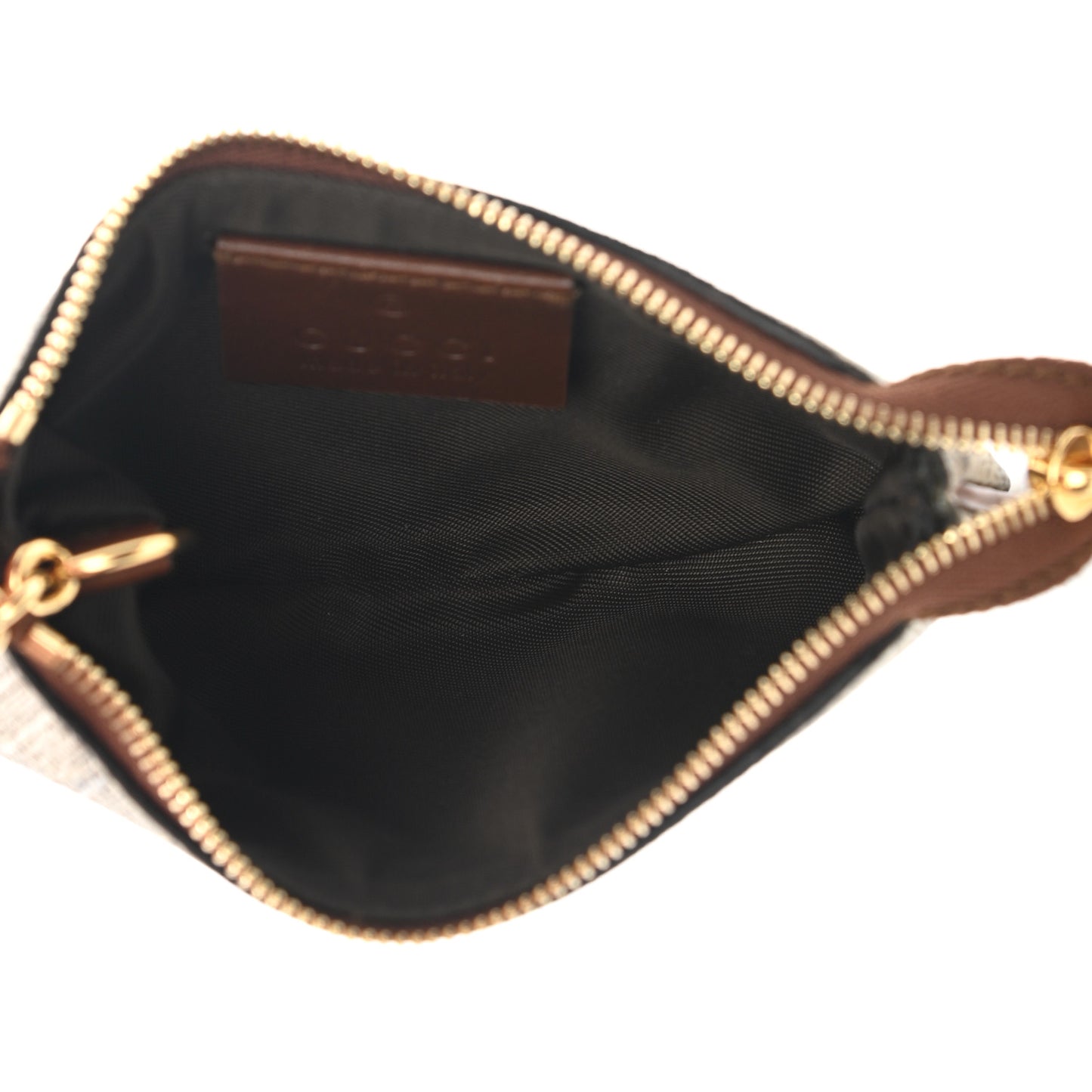 GG Supreme Monogram Key Case Beige Ebony Cuir