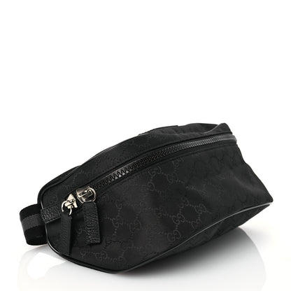 Gucci Nylon Monogram Fanny Pack Belt Bag Black 4 of 11